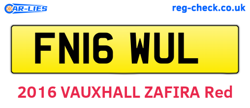 FN16WUL are the vehicle registration plates.