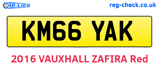 KM66YAK are the vehicle registration plates.