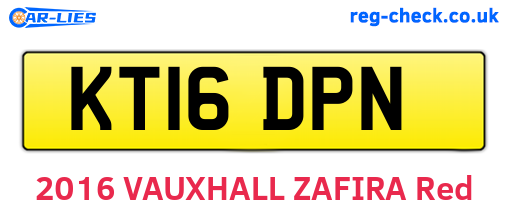 KT16DPN are the vehicle registration plates.