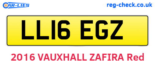 LL16EGZ are the vehicle registration plates.