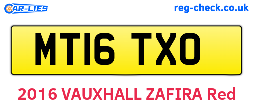 MT16TXO are the vehicle registration plates.
