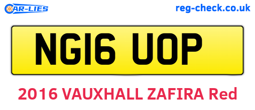 NG16UOP are the vehicle registration plates.