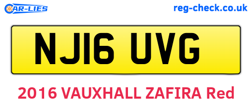 NJ16UVG are the vehicle registration plates.