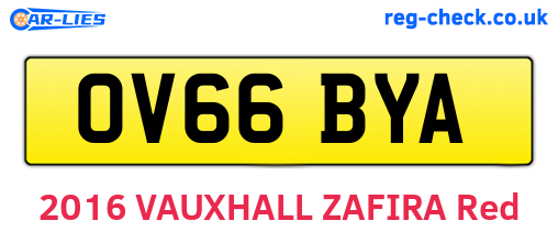 OV66BYA are the vehicle registration plates.