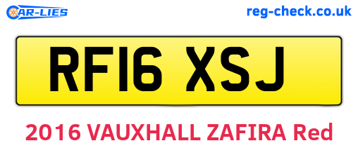 RF16XSJ are the vehicle registration plates.