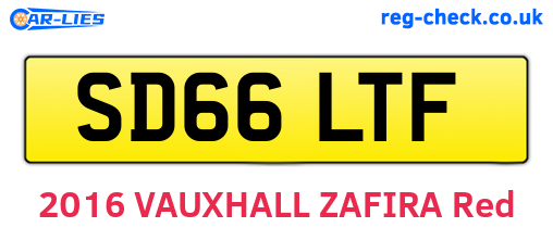 SD66LTF are the vehicle registration plates.