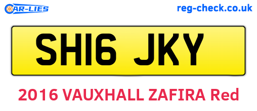 SH16JKY are the vehicle registration plates.