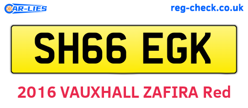 SH66EGK are the vehicle registration plates.