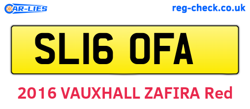 SL16OFA are the vehicle registration plates.