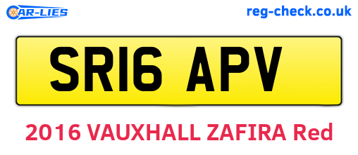 SR16APV are the vehicle registration plates.