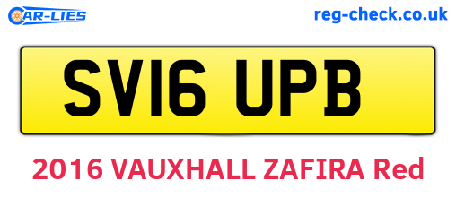 SV16UPB are the vehicle registration plates.