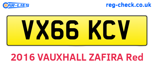 VX66KCV are the vehicle registration plates.