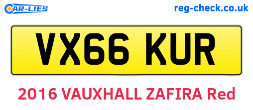 VX66KUR are the vehicle registration plates.