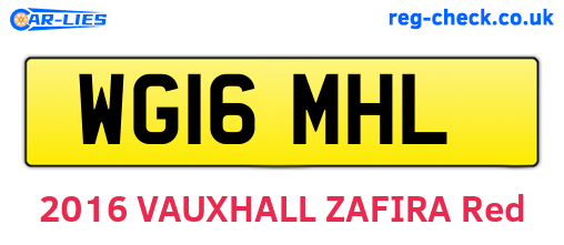 WG16MHL are the vehicle registration plates.