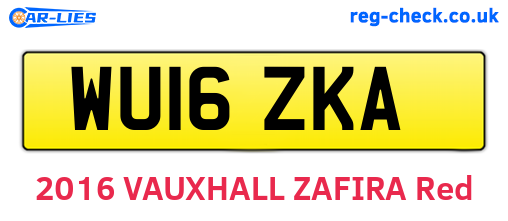 WU16ZKA are the vehicle registration plates.