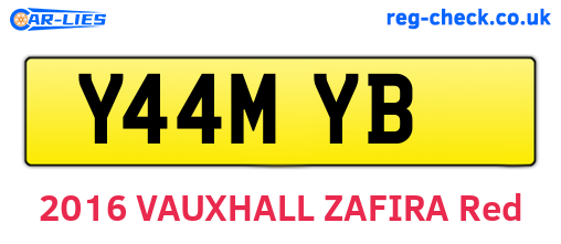 Y44MYB are the vehicle registration plates.