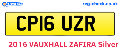 CP16UZR are the vehicle registration plates.