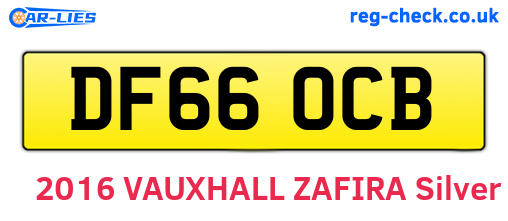 DF66OCB are the vehicle registration plates.