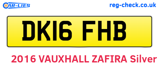 DK16FHB are the vehicle registration plates.
