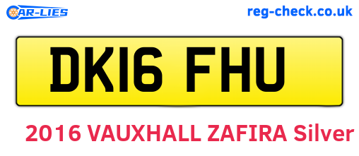 DK16FHU are the vehicle registration plates.