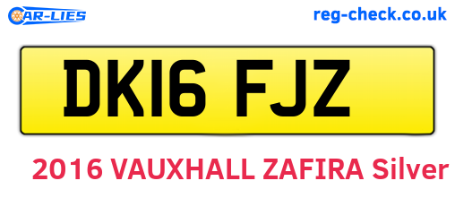 DK16FJZ are the vehicle registration plates.