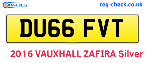 DU66FVT are the vehicle registration plates.