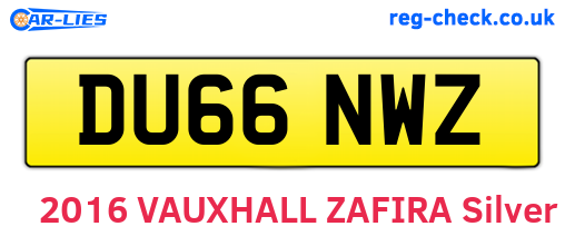 DU66NWZ are the vehicle registration plates.