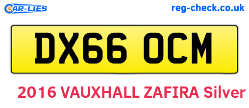 DX66OCM are the vehicle registration plates.