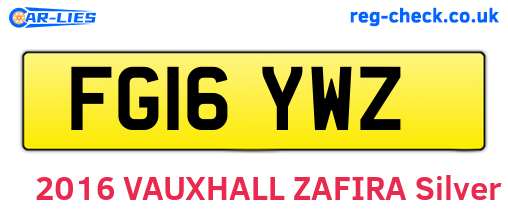 FG16YWZ are the vehicle registration plates.