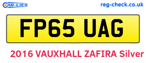 FP65UAG are the vehicle registration plates.