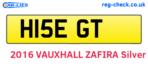 H15EGT are the vehicle registration plates.