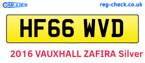 HF66WVD are the vehicle registration plates.