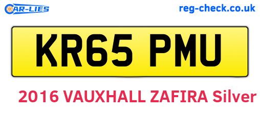 KR65PMU are the vehicle registration plates.