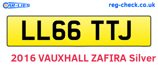 LL66TTJ are the vehicle registration plates.