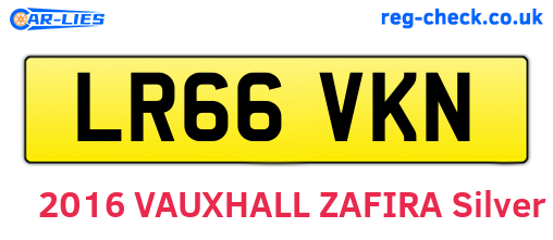 LR66VKN are the vehicle registration plates.