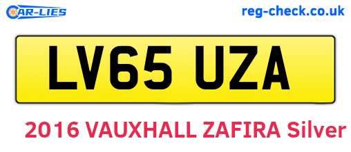 LV65UZA are the vehicle registration plates.