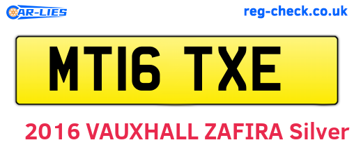 MT16TXE are the vehicle registration plates.