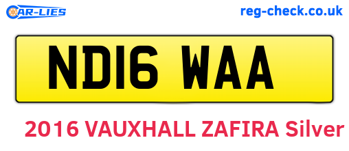 ND16WAA are the vehicle registration plates.