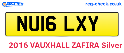 NU16LXY are the vehicle registration plates.