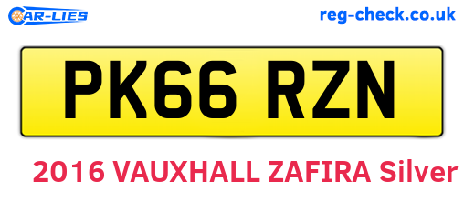 PK66RZN are the vehicle registration plates.