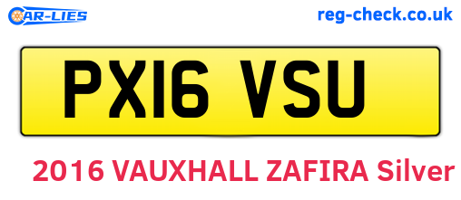 PX16VSU are the vehicle registration plates.