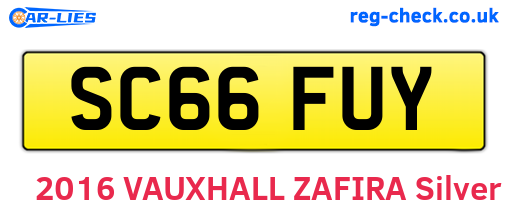 SC66FUY are the vehicle registration plates.