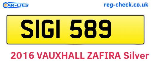 SIG1589 are the vehicle registration plates.