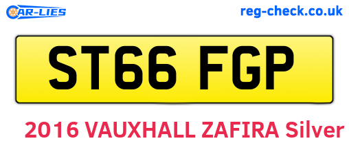 ST66FGP are the vehicle registration plates.