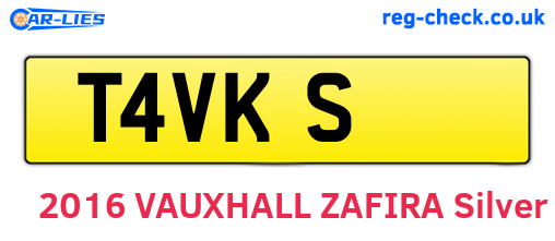T4VKS are the vehicle registration plates.