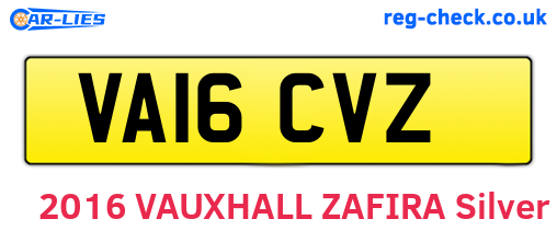 VA16CVZ are the vehicle registration plates.