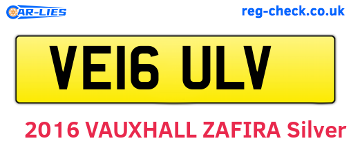 VE16ULV are the vehicle registration plates.
