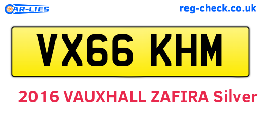 VX66KHM are the vehicle registration plates.