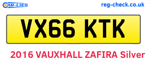 VX66KTK are the vehicle registration plates.