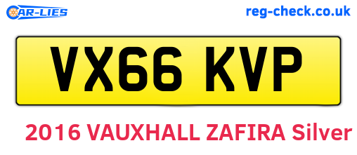 VX66KVP are the vehicle registration plates.